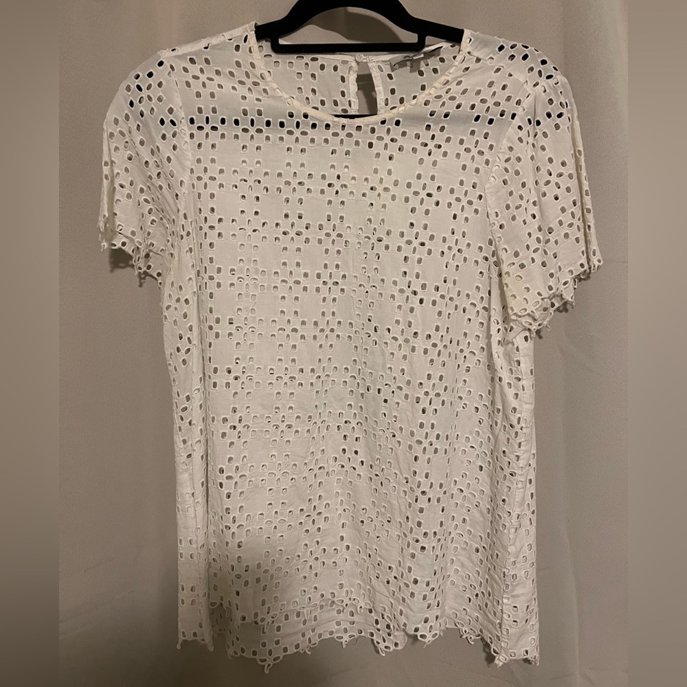 MADEWELL eyelet short-sleeved top